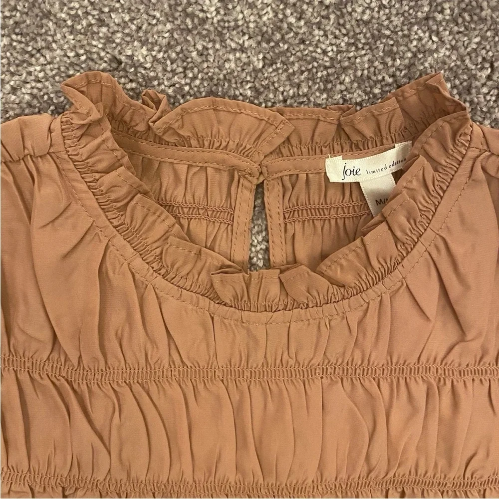 JOIE Limited Edition Womens Sleeveless Top Ruffled Neck Size M - Medium NWT $198 - Picture 5 of 16